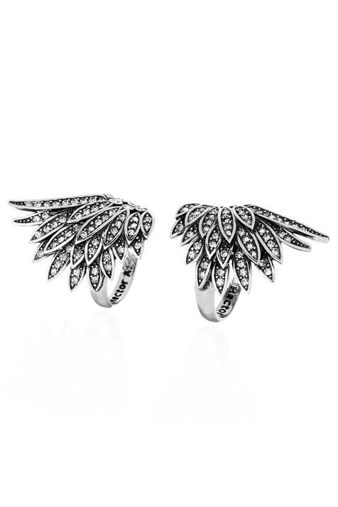Kit Anel Love Wings Prata Boho