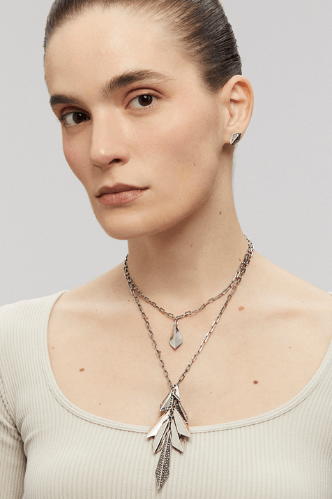Colar Penca Euforia Prata Boho