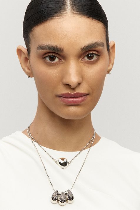 Colar Escapulário Paradoxo Prata Boho