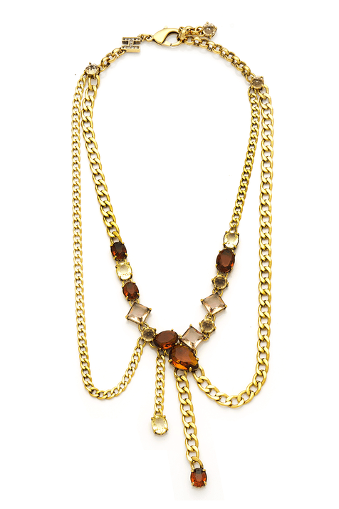 Colar Correntes Pedraria Supreme Ouro Vintage