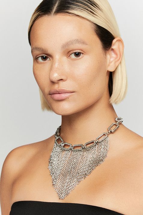 Colar Geométrico Presence Prata Boho