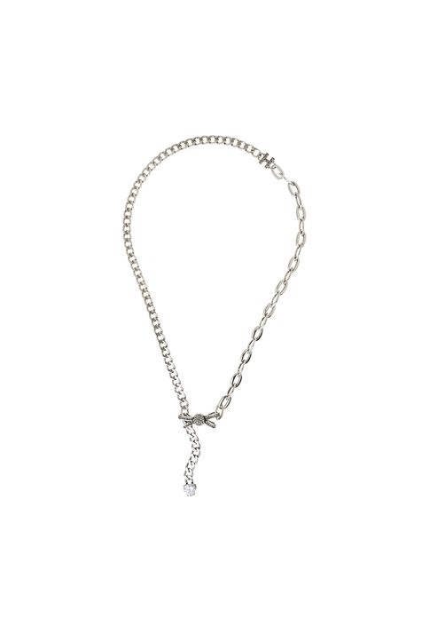 Colar Tie Romance Prata Boho