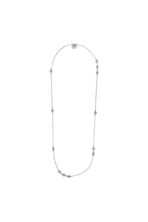 Colar Longo Mare Prata Boho