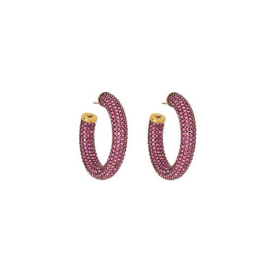 BRINCO-ARGOLA-REENCONTRO-OURO-VINTAGE-HECTOR-ALBERTAZZI-FUCSIA