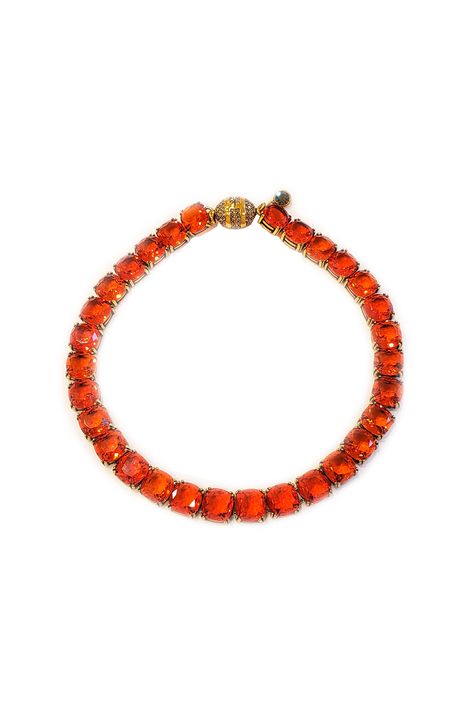 Colar Riviera Carre Red  Collors Ouro Vintage