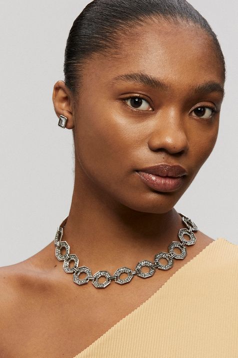 Colar Conceito Labirinto Prata Boho