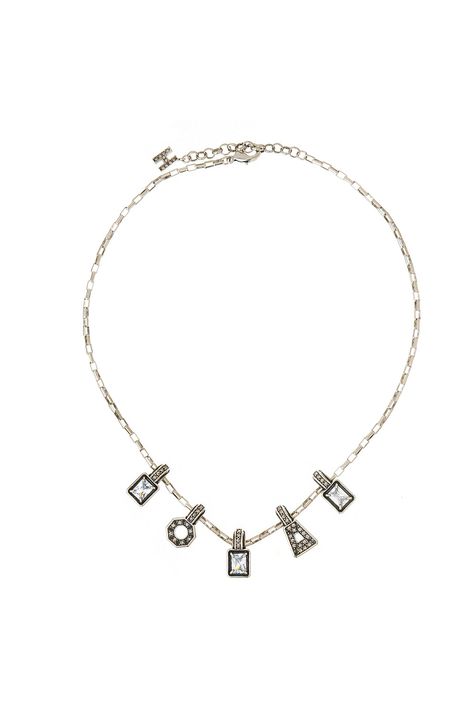 Colar Pingentes Mini Labirinto Prata Boho
