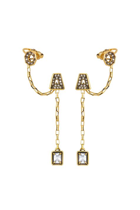 Kit Mini Brincos Duo Labirinto Ouro Vintage