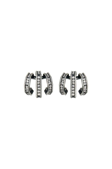 Brinco Argola Tripla Labirinto Prata Boho
