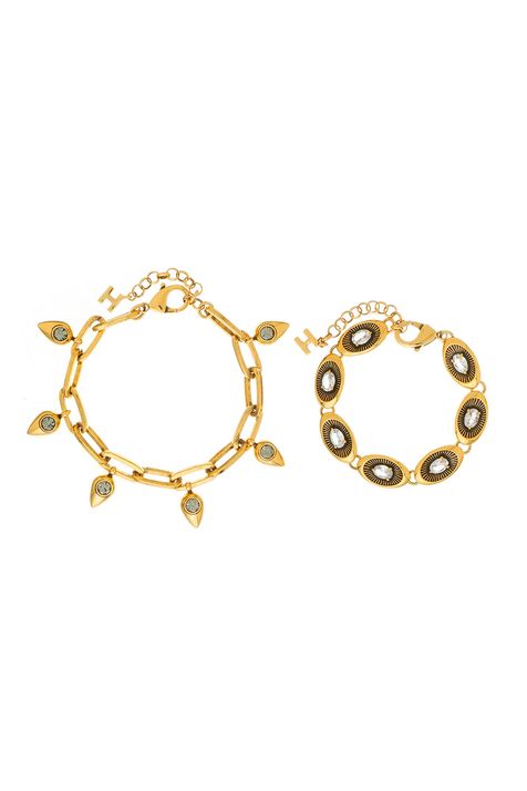 Kit de Pulseiras Sementes Ouro Vintage