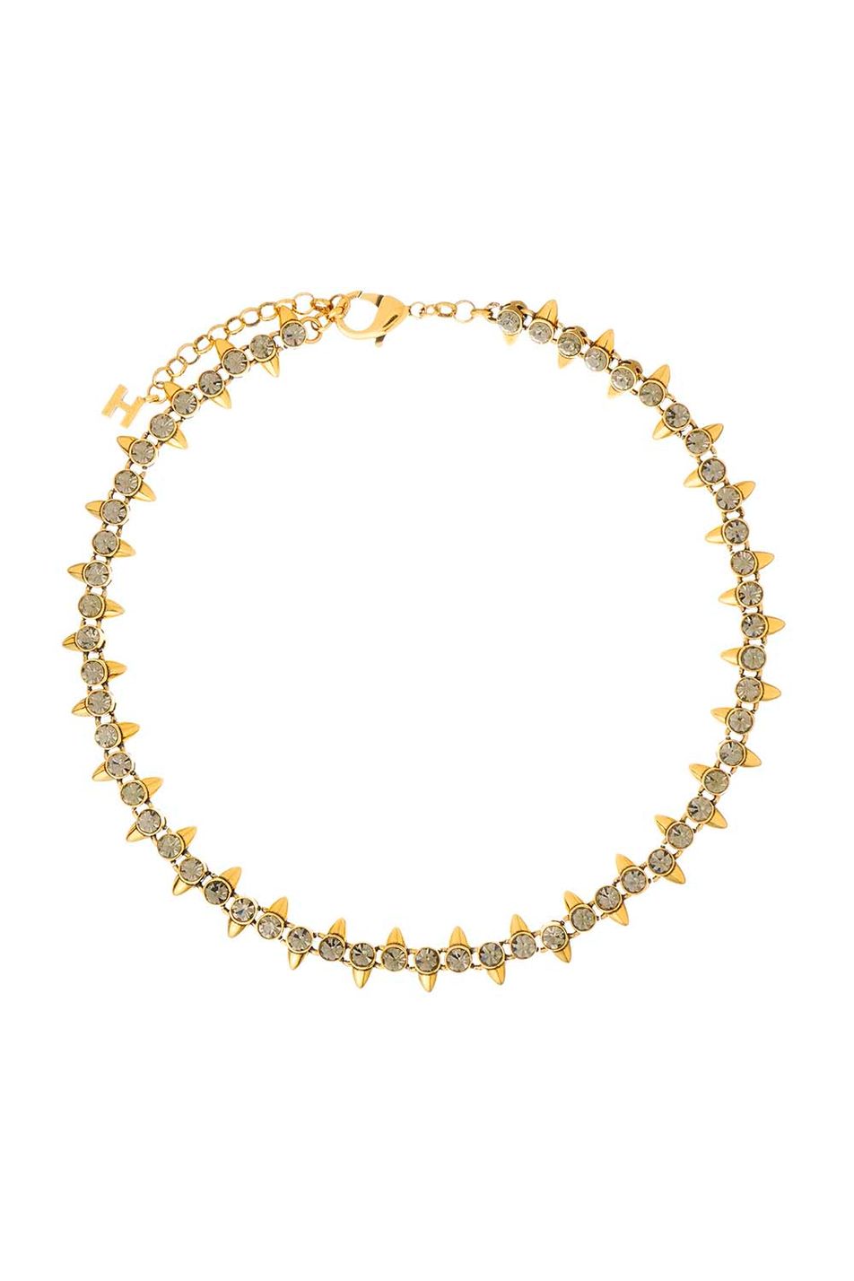 Choker Duo Strass Sementes Ouro Vintage