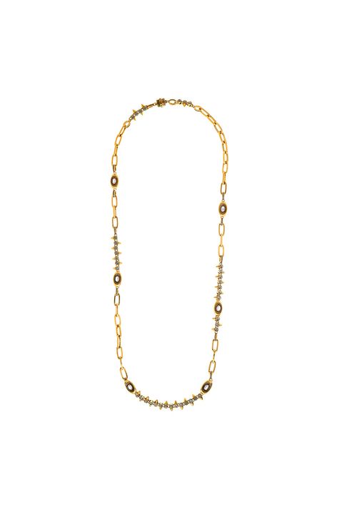 Colar Longo Sementes Ouro Vintage