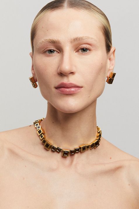 Choker Conceito Solo Ouro Vintage TU