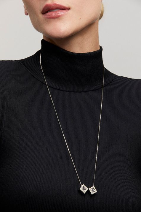 Colar Escapulário Solo Prata Boho TU