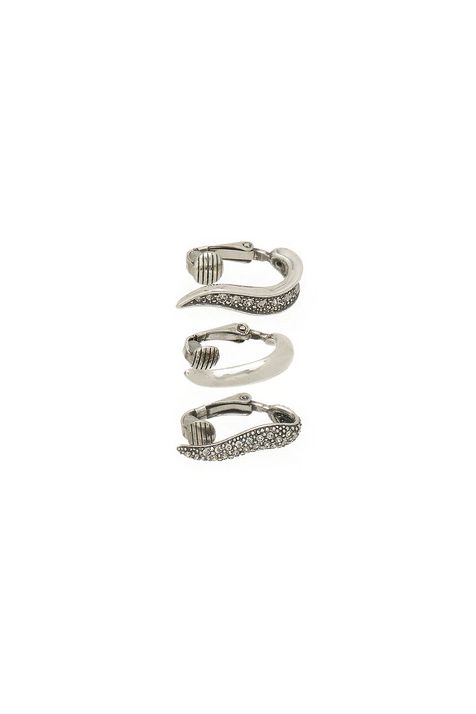 Kit de Cuffs Folhagens Prata Boho TU