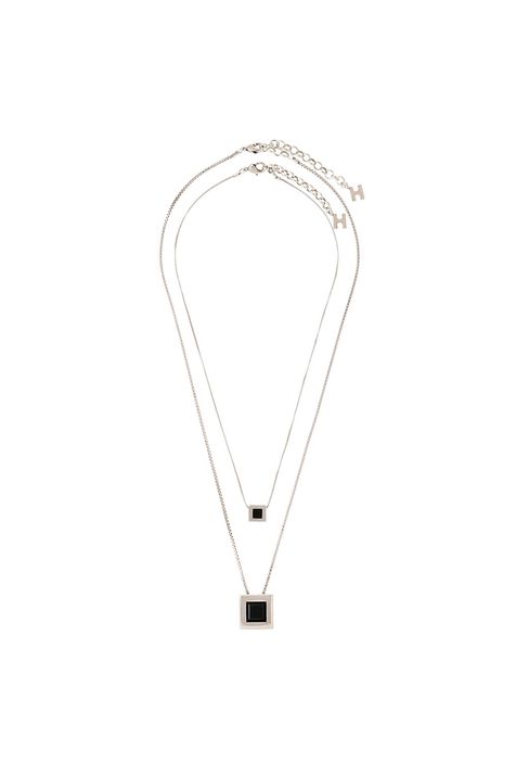 Kit de Colares Solo Noir Prata Boho TU