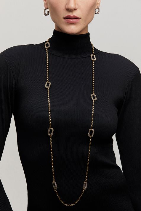 Colar Longo Alb#002 Ouro Vintage TU