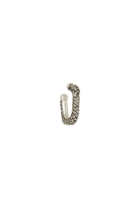 Brinco Cuff Hoop Mini Strass Alb#002 Prata Boho TU