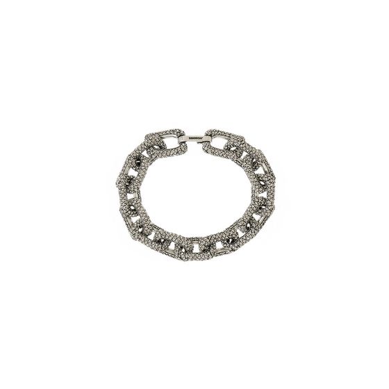 Pulseira Hoop Strass Alb#002 Prata Boho