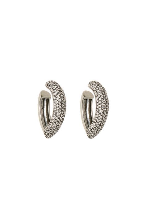 Brinco Cuff Bold Strass Singular Prata Boho TU