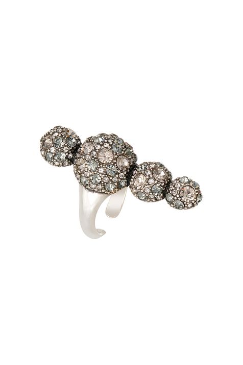 Anel Conceito Strass Alma Prata Boho - P