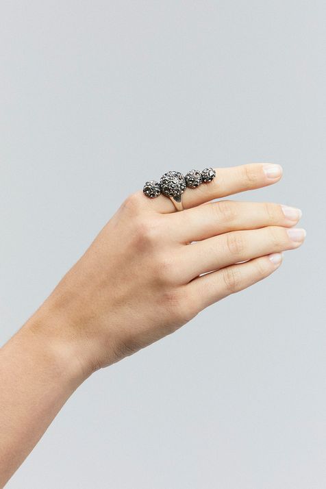 Anel Conceito Strass Alma Prata Boho - P