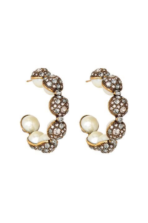 Brinco Argola Pérolas Alma Ouro Vintage - TU