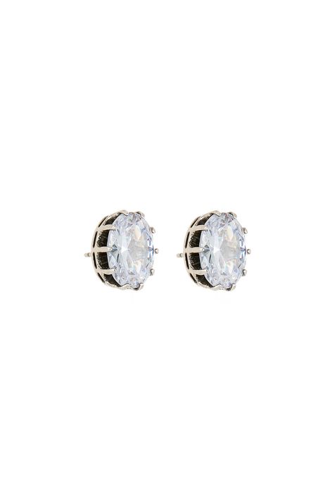 Brinco Solitário Oval Prata Boho Classics - TU