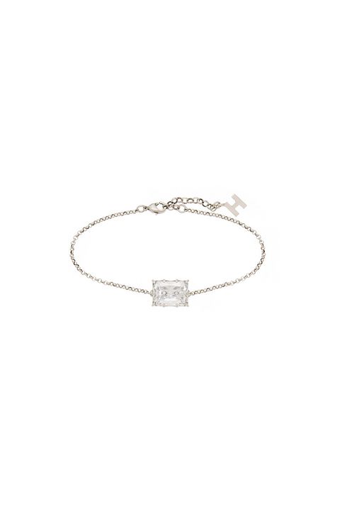 Pulseira Solitário Baguete Classics Prata Boho - TU