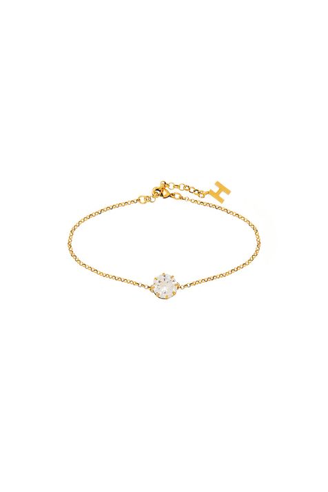 Pulseira Solitário Brilhante Classics Ouro Vintage - TU