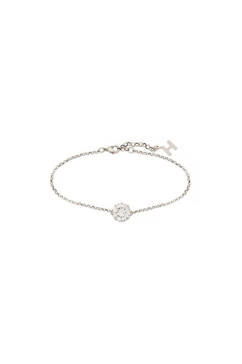 Pulseira Solitário Brilhante Classics Prata Boho - TU