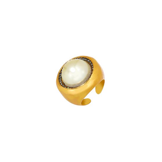ANEL-MAXI-PEROLA-SIRIUS-OURO-VINTAGE-HECTOR-ALBERTAZZI