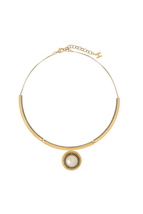 Colar Curto Pérola Sirius Ouro Vintage - TU