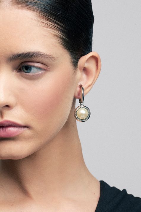 Brinco Ear Cuff Pérola Sirius Prata Boho - TU