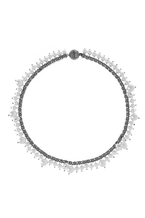 Colar Curto Pérolas Royal Exclusive Prata Boho - TU