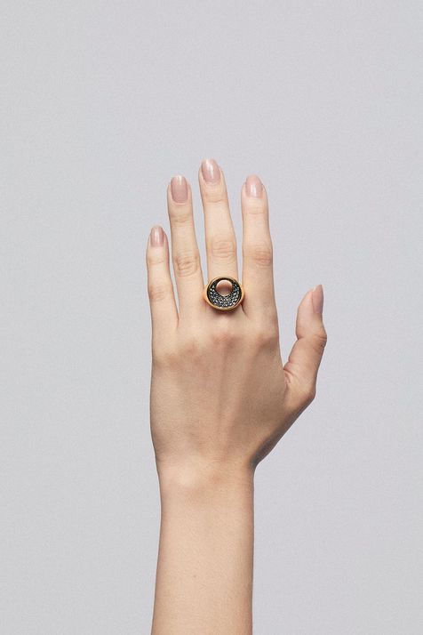 Anel Alpha Ouro Vintage - M