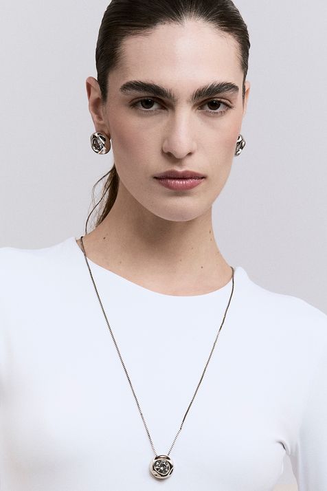 Colar Escapulário Mar Prata Boho - TU