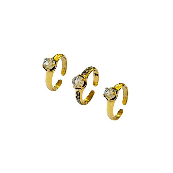 KIT-3-ANEIS-SOLITARIO-OURO-VINTAGE-HECTOR-ALBERTAZZI