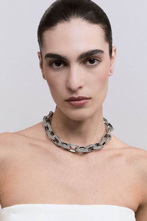Colar Elos Vela Prata Boho - TU
