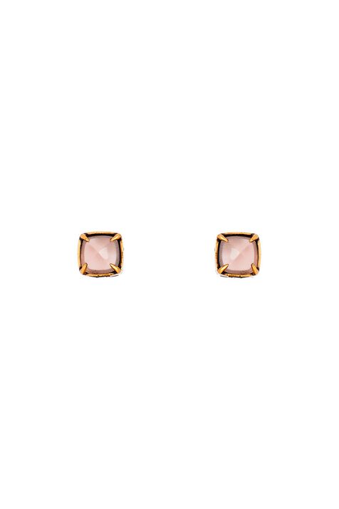 Brinco Square Rosa Ouro Vintage - TU