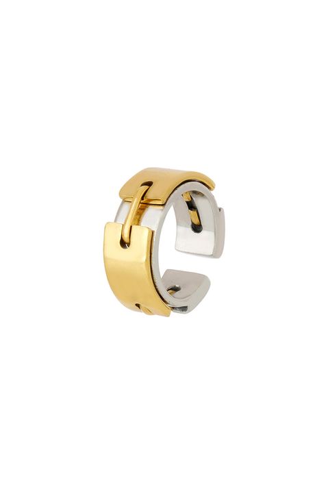 Anel Slim Collab A Herchcovitch Ouro Vintage - P