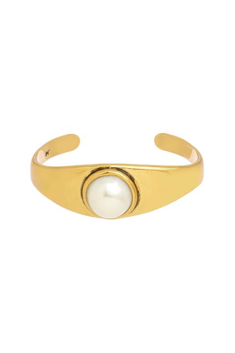 Bracelete Pérola Collab A Herchcovitch Ouro Vintage - TU