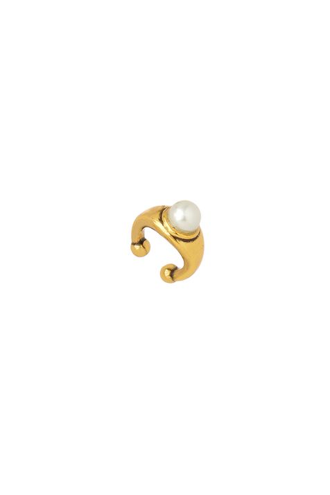 Piercing Pérola Collab A Herchcovitch Ouro Vintage - TU