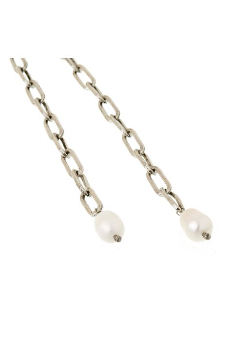 Colar Cinto Correntes e Pérolas Exclusive Prata Boho - TU
