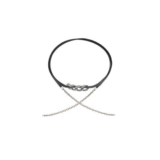 Choker-Couro-Grume-Strass-Exclusive-Prata-Boho-2