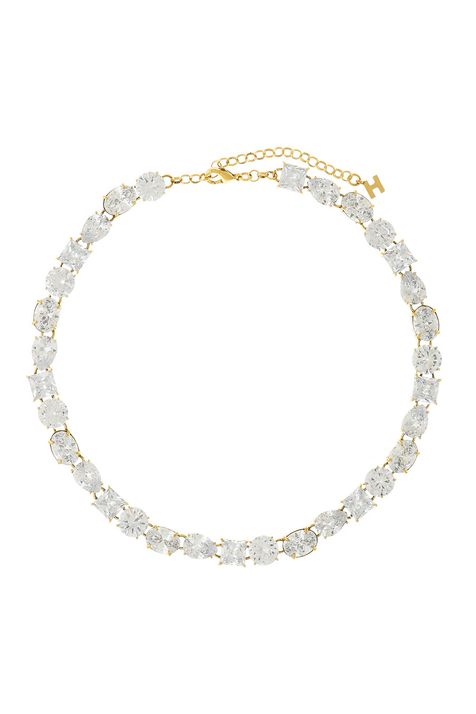 Colar Riviera Maxi Zircônias Brisa Ouro Vintage - TU