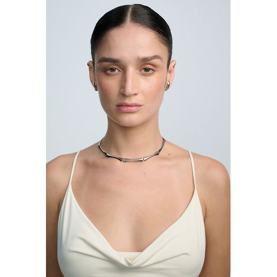 Choker-Op-Art-Prata-Boho