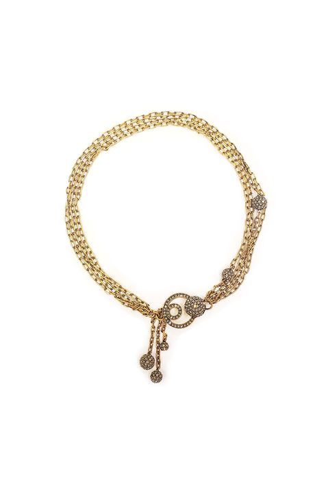 Colar Slim Pingente Infinity Ouro Vintage - TU