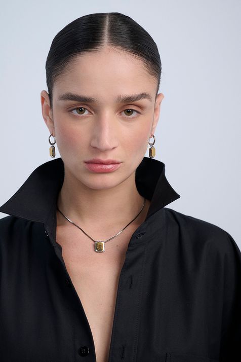 Colar Mini Ponto Collab Renata Correa Prata Boho - TU