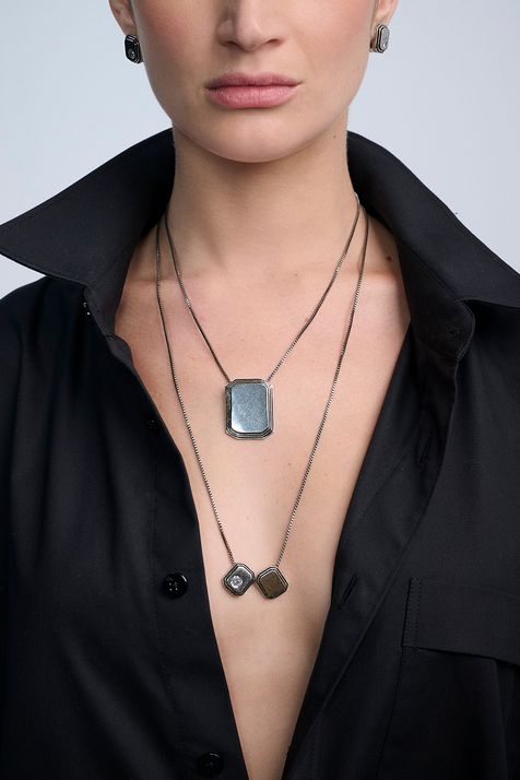 Colar Midi Ponto Collab Renata Correa Prata Boho - TU